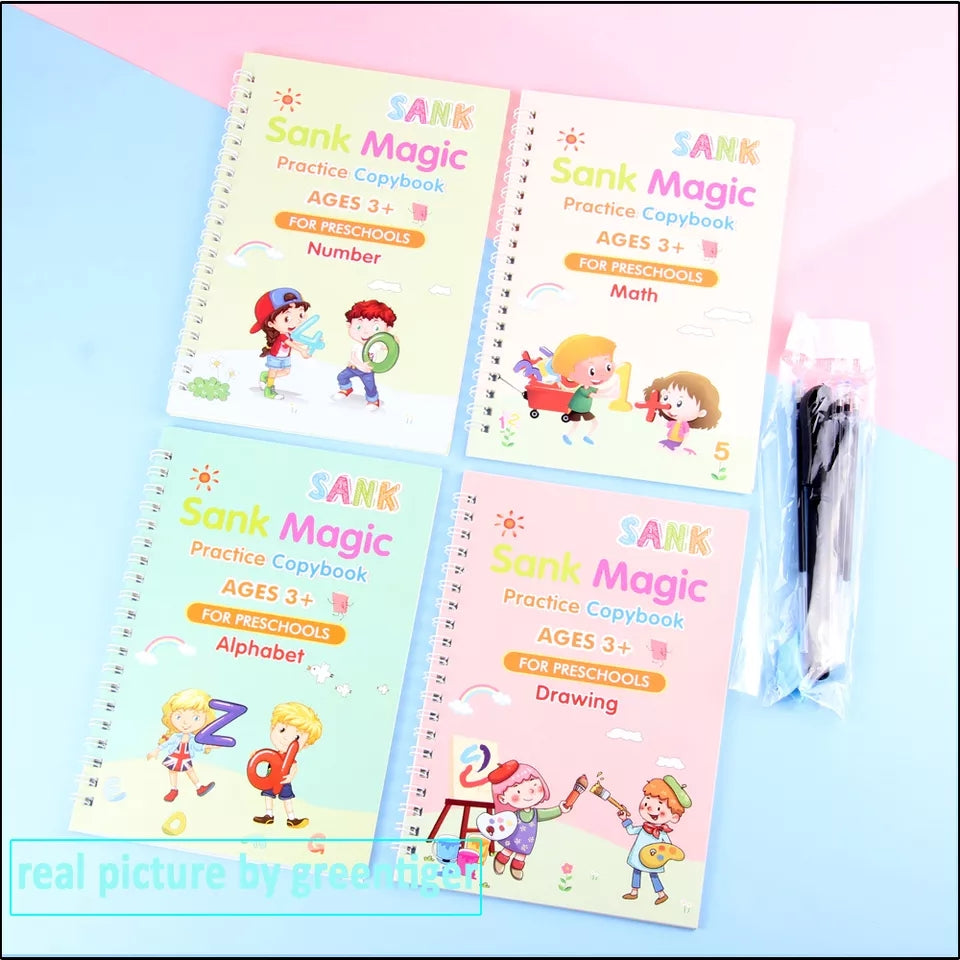 Magic Book - Auto Disappearing writing - Pack of 4 books