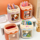 Multi-Grid Pen Holder Desk Organizer