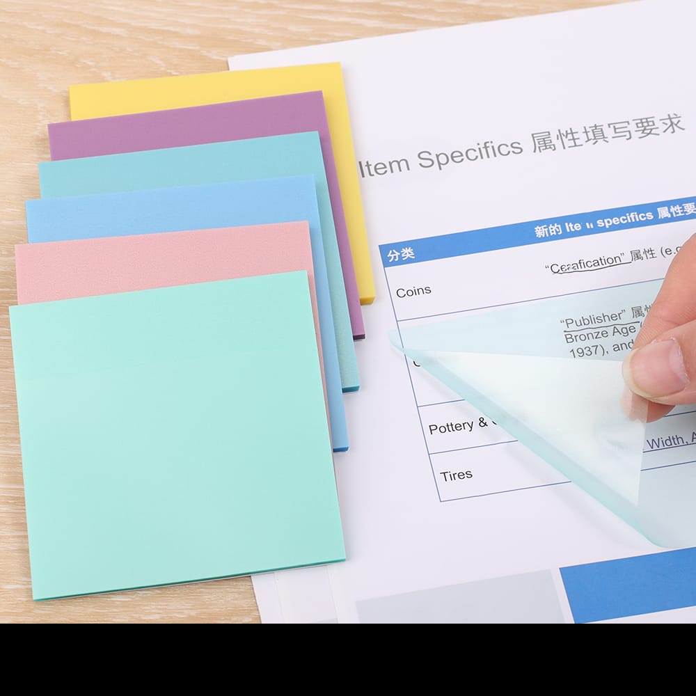 Transparent Waterproof and Traceable Sticky Notes