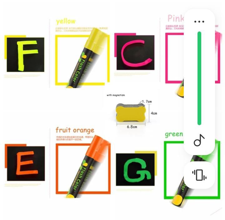 Liquid Chalk Erasable Markers (Fluorescent Pack of 8)